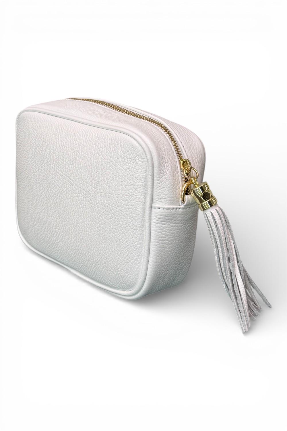 Borsina camera case pelle bianca 
