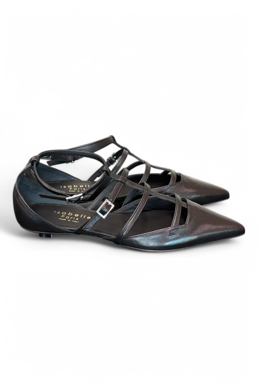 Ballerina semiaperta nera Isabelle Paris 