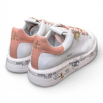 Sneaker donna Belle 8159 Premiata bianca rosa 