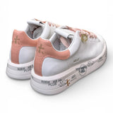 Sneaker donna Belle 8159 Premiata bianca rosa 