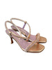 Sandalo strass trasversale rame Albano