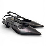 Slingback cintino pelle nera Isabelle Paris 