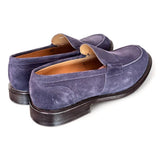 Mocassino liscio suede blu Franco Fedele 