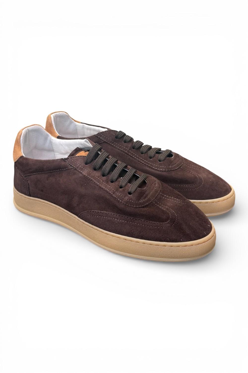 Sneaker uomo Soldini 80 Akira suede brown taffy<BR/> 