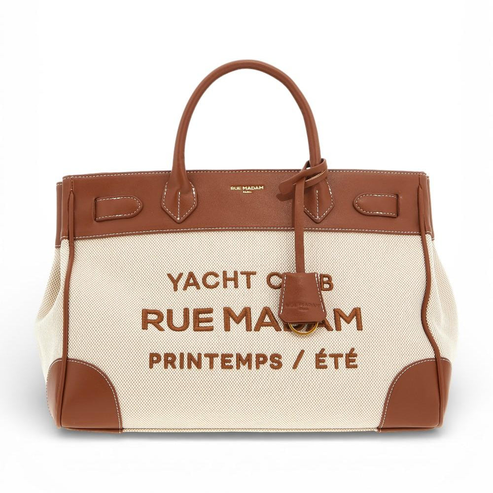 Shopping Riviera Tote bag beige brown Rue Madam 