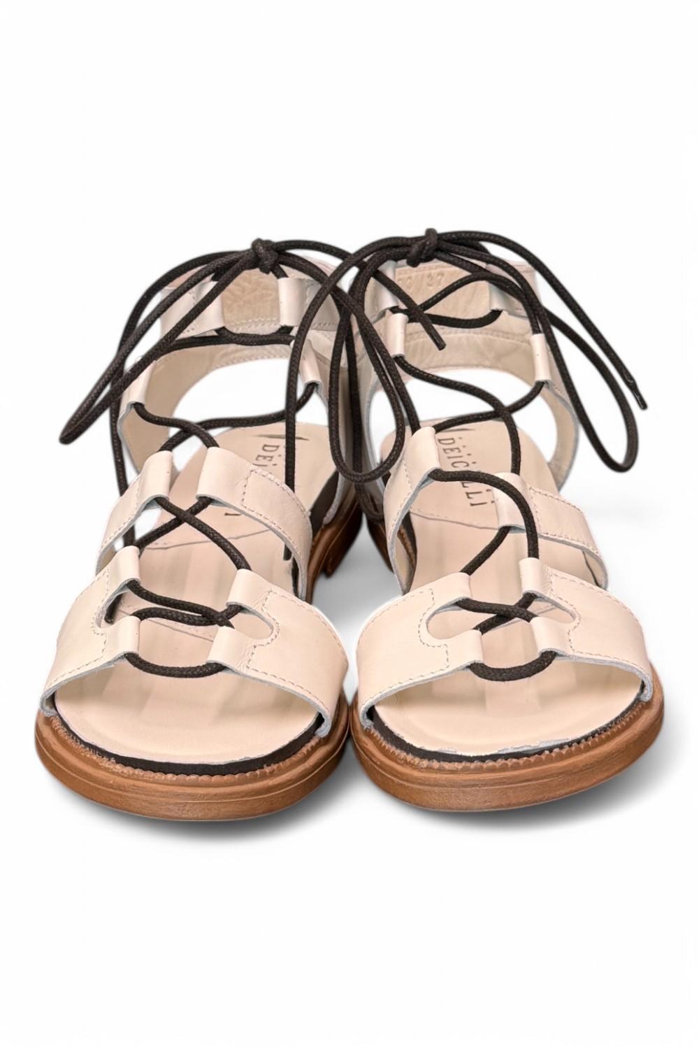 Sandalo schiava pelle latte Fabbrica dei Colli<BR/> 