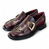 Mocassino frangia bordeaux Lorenzo Mari 