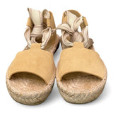 Sandalo con fascia in suede sand Palomitas<BR/> 