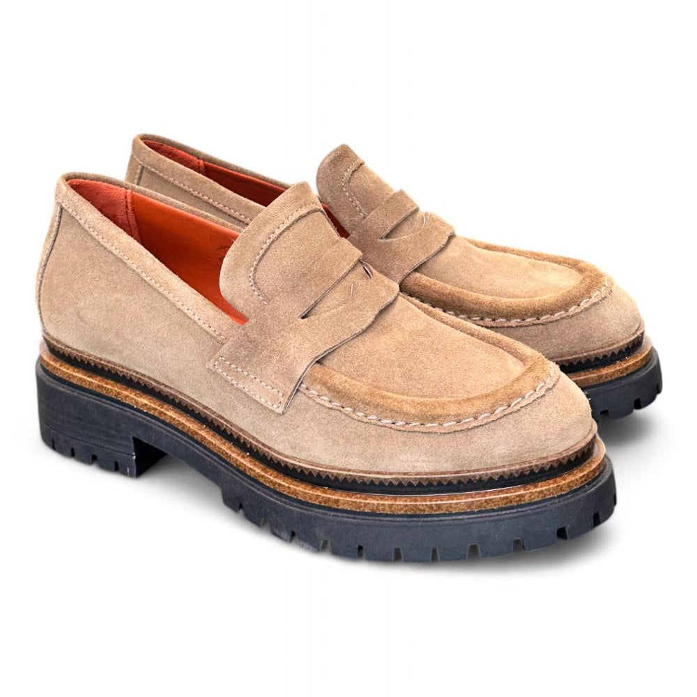 Mocassino donna suede beige Mjus<BR/> 