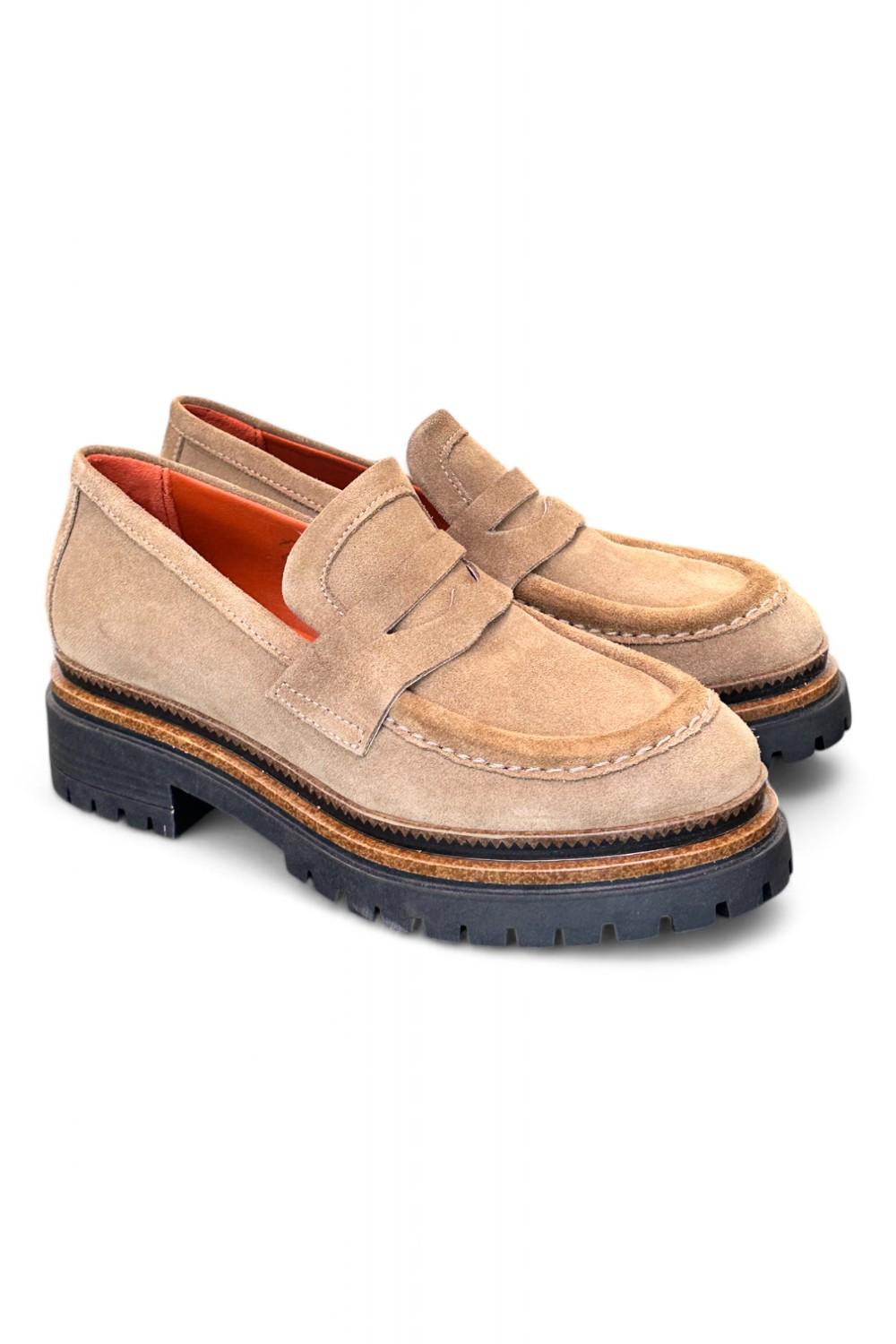 Mocassino donna suede beige Mjus<BR/> 
