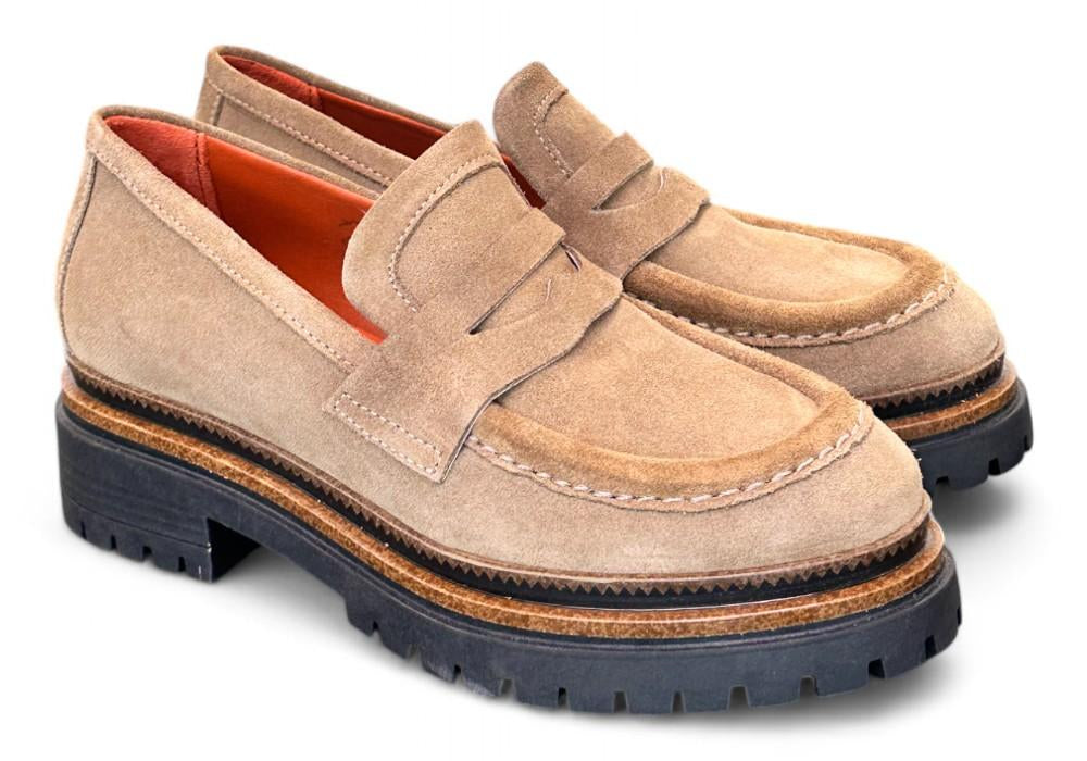 Mocassino donna suede beige Mjus<BR/> 