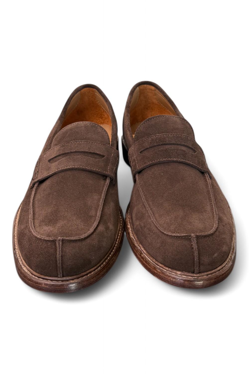 Mocassino suede testa di moro Franco Fedele<BR/> 