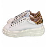 Sneaker donna Stokton pelle bianca platform 