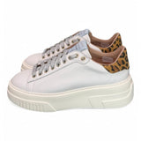 Sneaker donna Stokton pelle bianca platform 