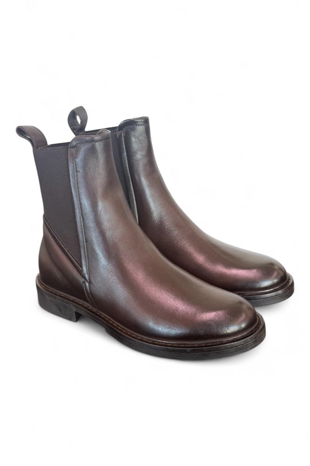 Stivaletto beatles pelle testa di moro Mjus<BR/> 