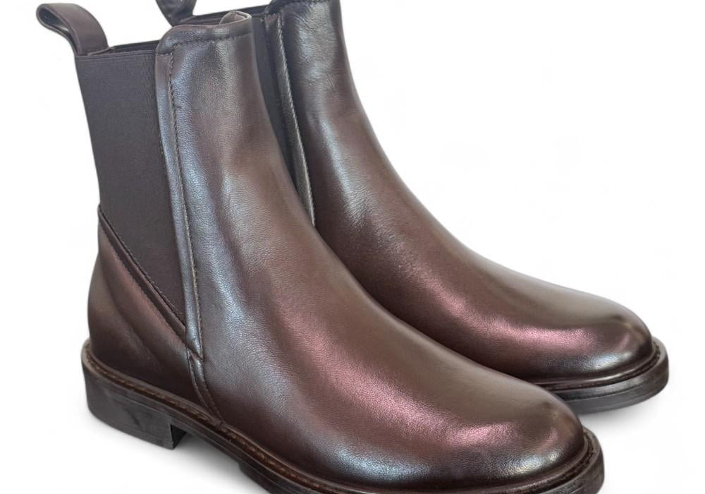 Stivaletto beatles pelle testa di moro Mjus<BR/> 