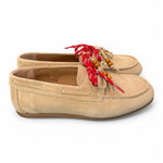 Scarpa barca suede beige Antica Bottega<BR/> 
