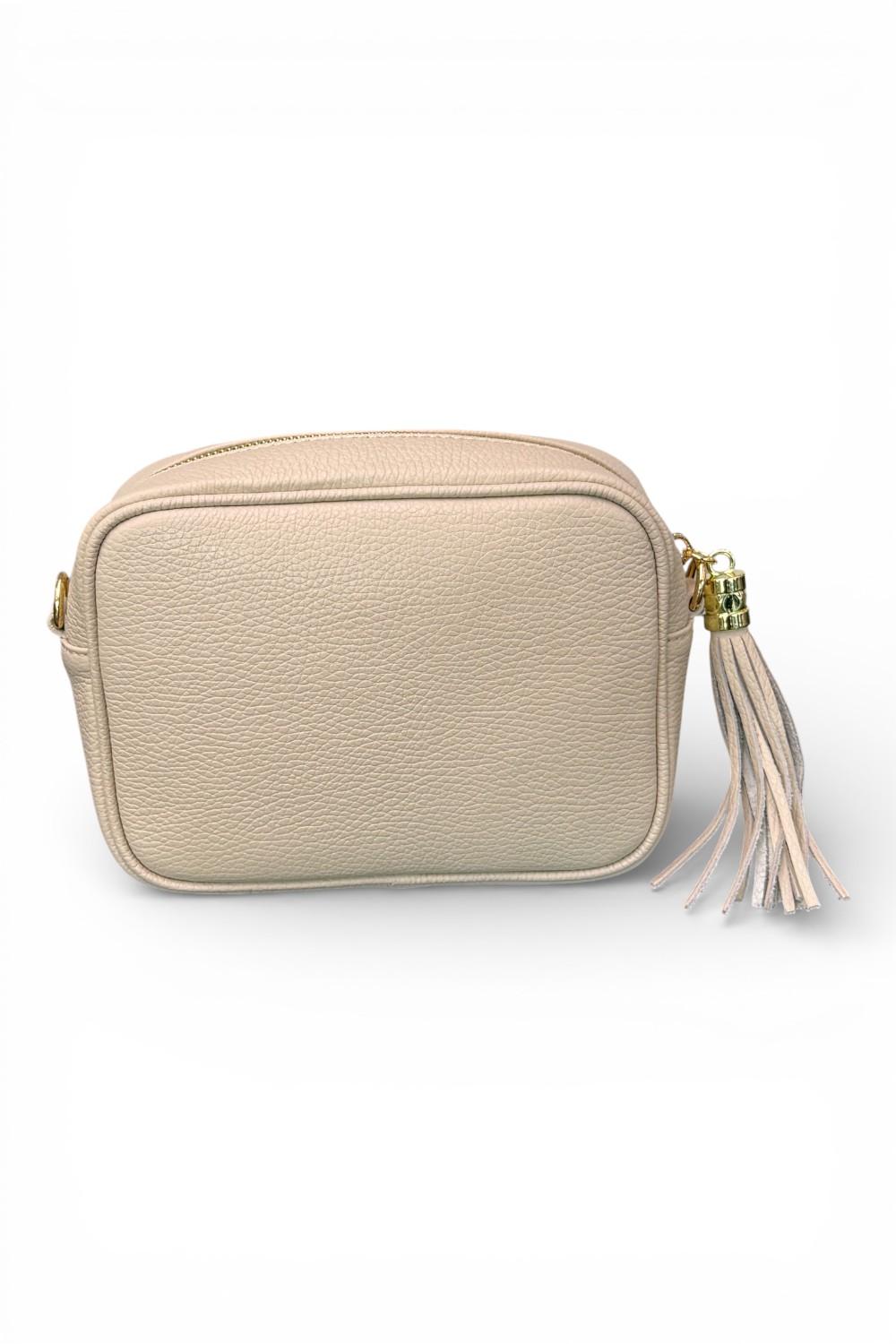 Borsina camera case pelle beige 