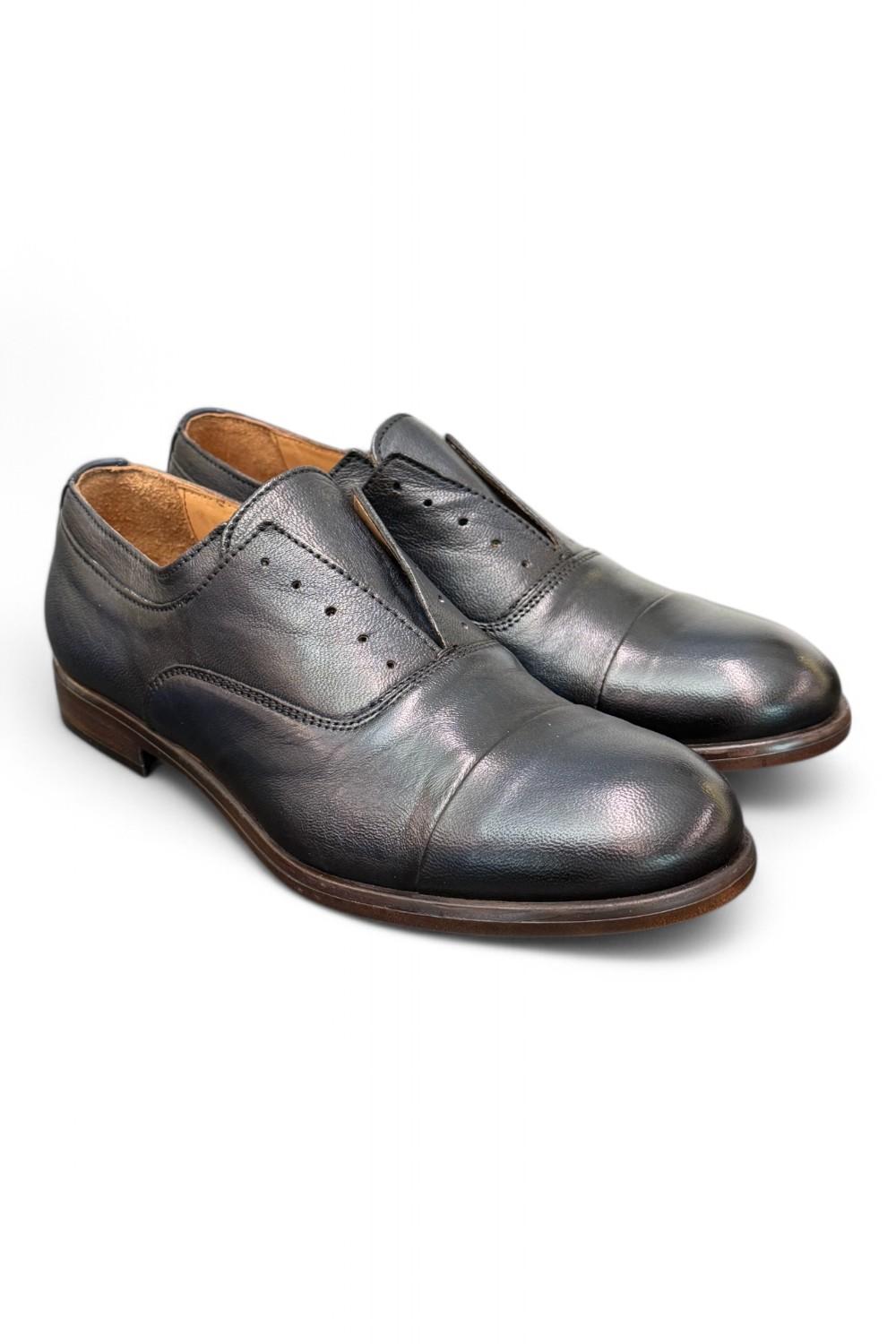 Scarpa uomo no-lace blu F.lli Rennella puntale 