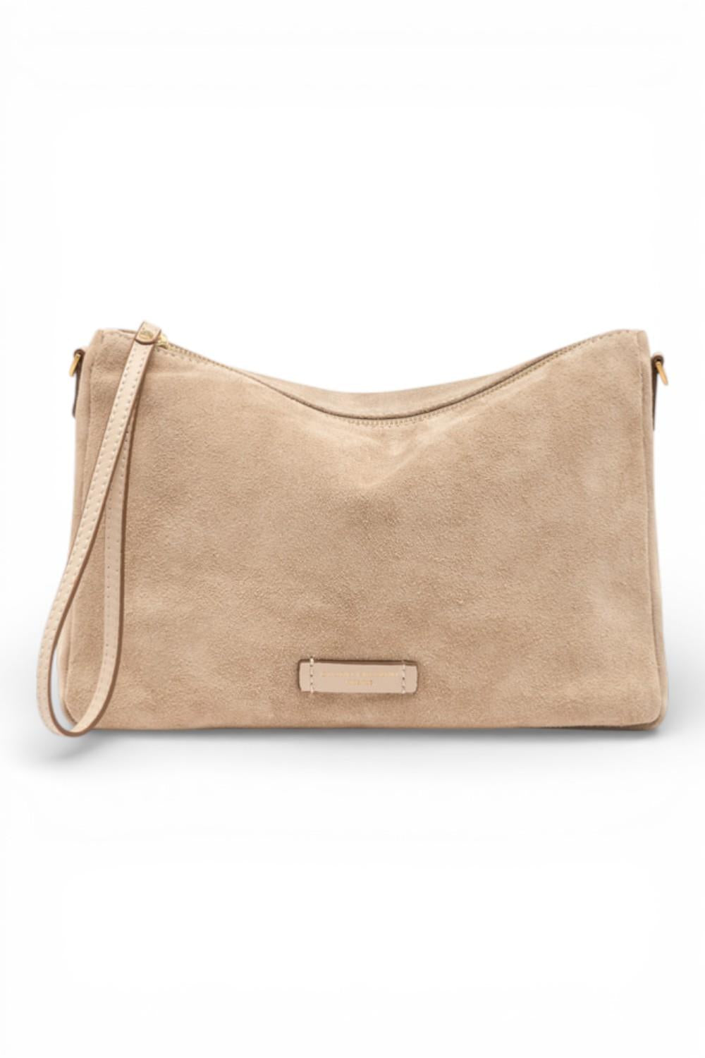 Pochette Nora suede nude Gianni Chiarini<BR/> 