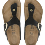 Ciabatta Gizeh Big Buckle nabuk black Birkenstock 1023966 