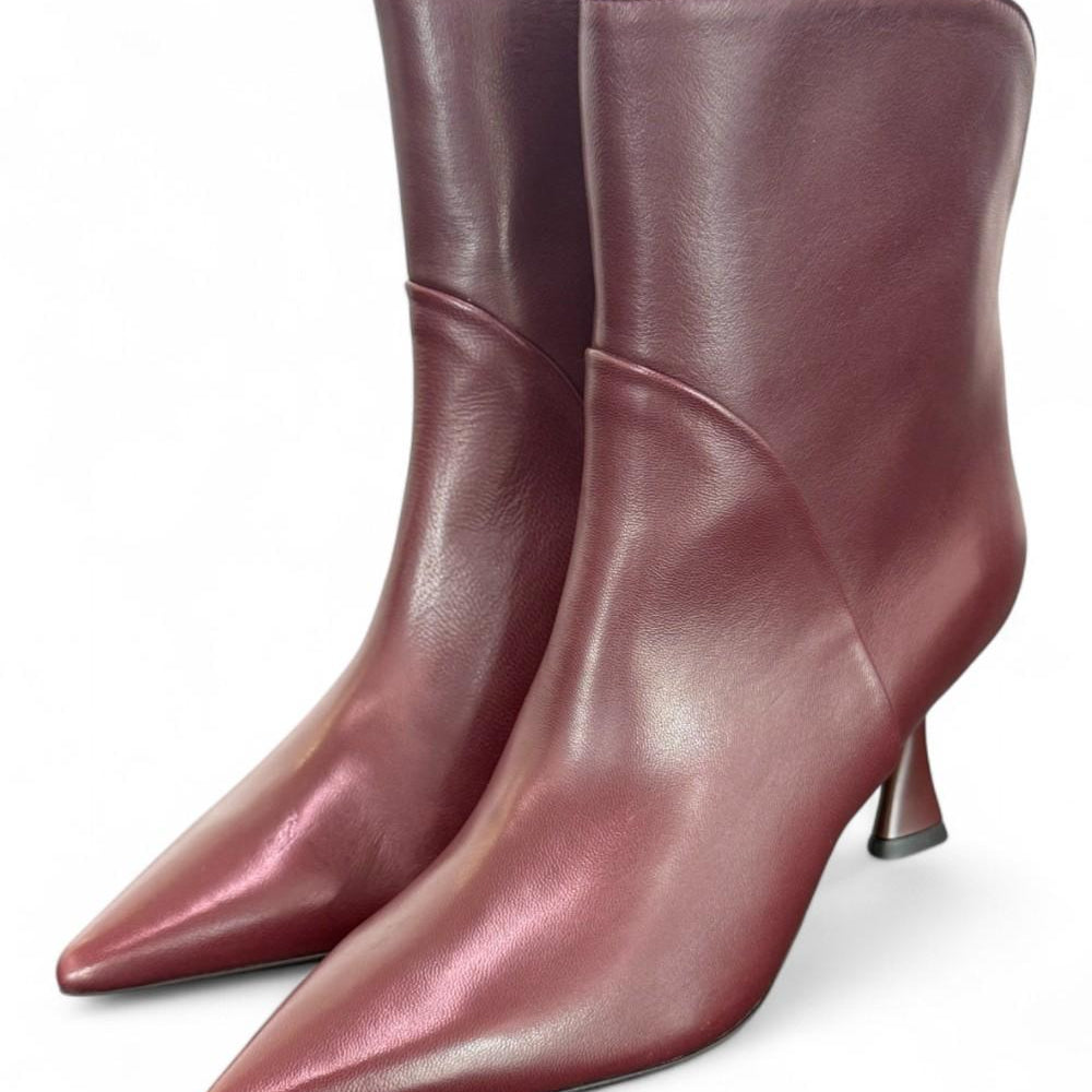 Stivaletto pelle bordeaux Isabelle Paris<BR/> 