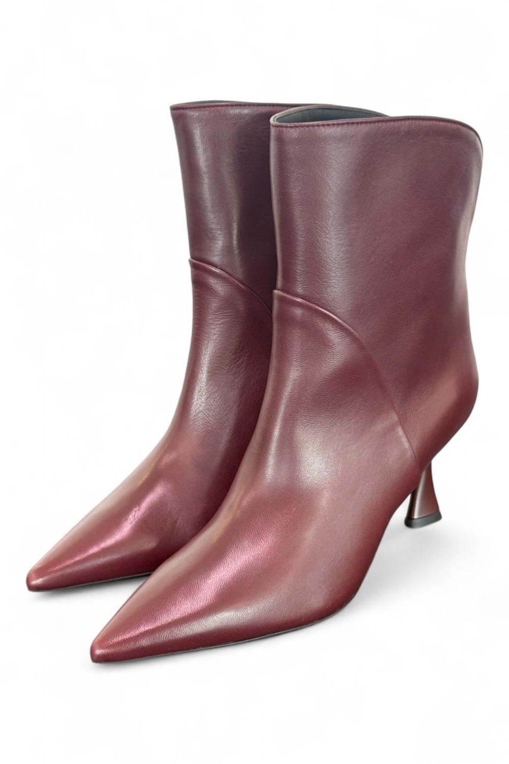 Stivaletto pelle bordeaux Isabelle Paris<BR/> 
