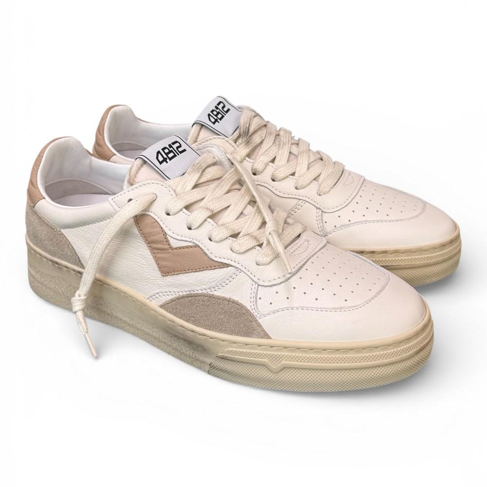 Sneaker uomo 4B12 Hyper U3006 bianca beige grigia 