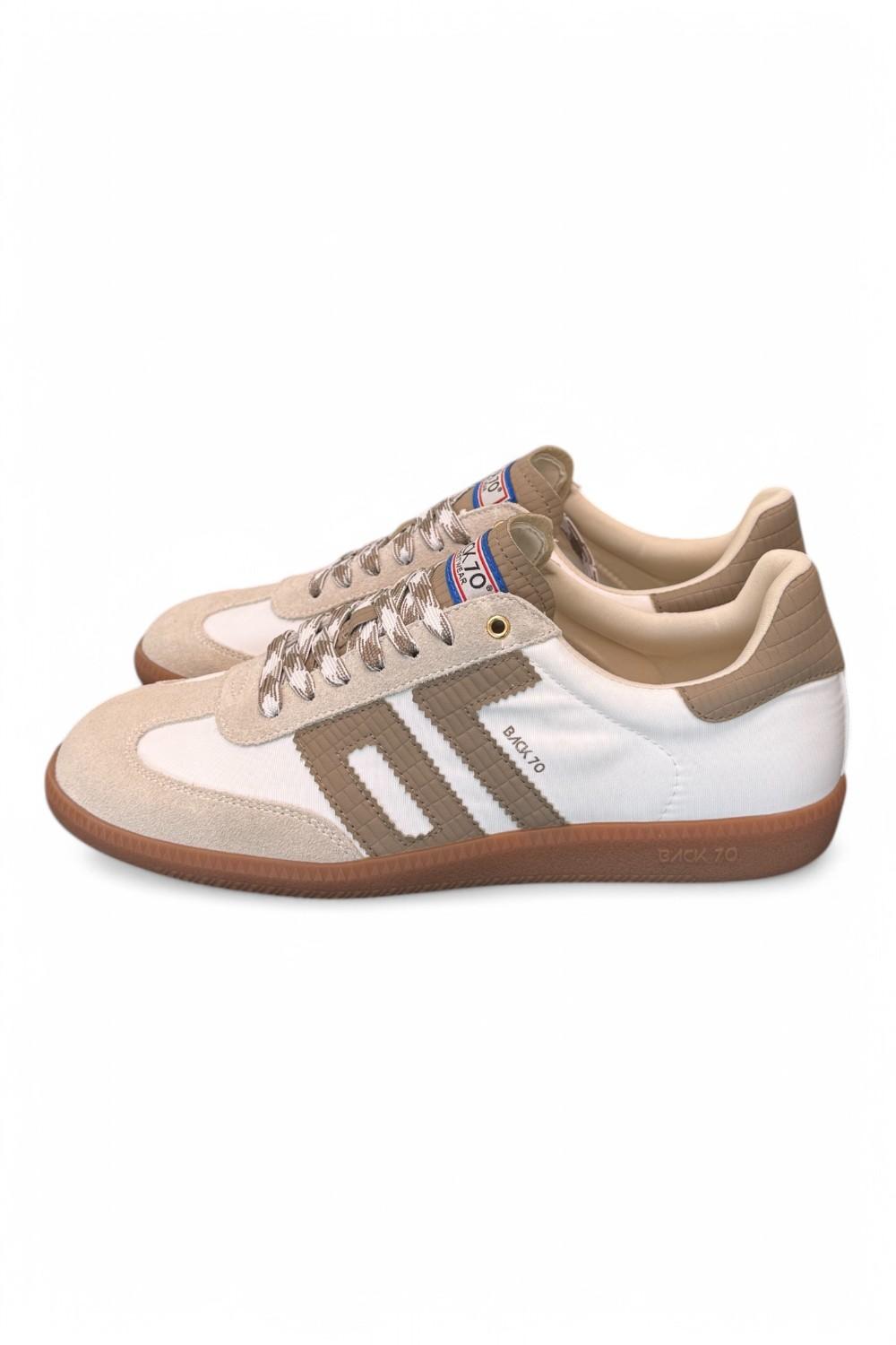 Sneaker uomo ghost bianca taupe Back 70<BR/> 
