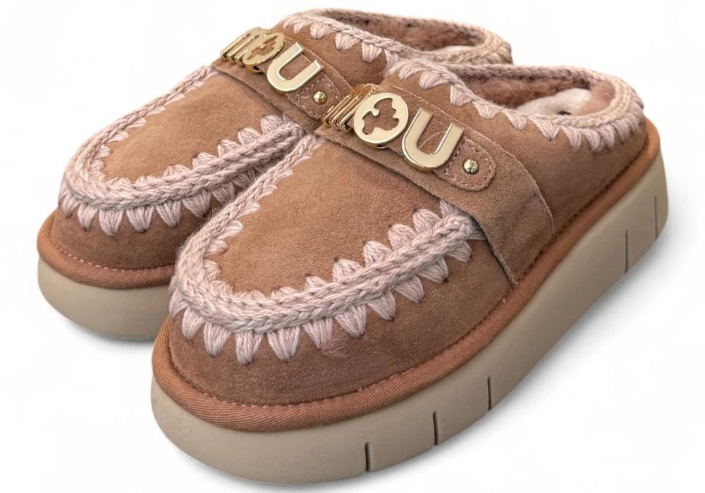 Sabot slipper Bounce Clog Mou Pink Brown 