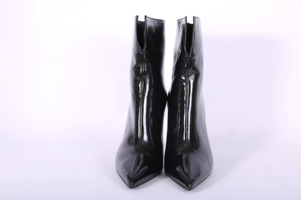 Stivaletto lucido nero tacco 90 Chantal 