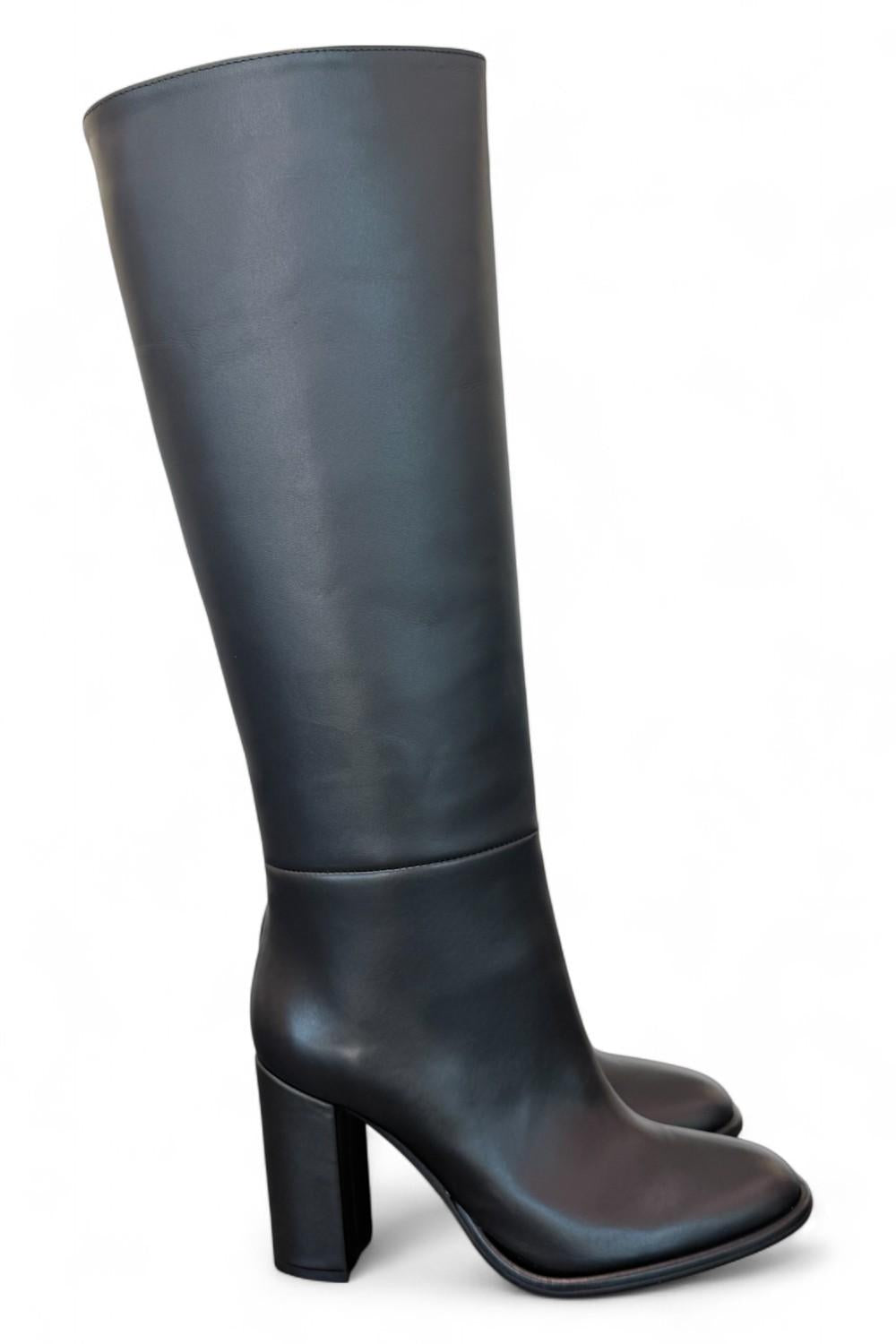 Stivale tubo nappa nera T90 Bianca Di<BR/> 
