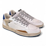 Sneaker uomo basket bianca Crime London Chelsea Oxford Blu 