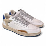 Sneaker uomo basket bianca Crime London Chelsea Oxford Blu 