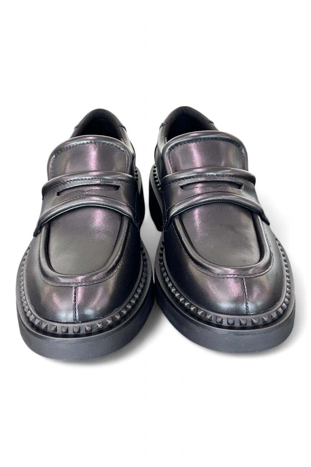 Mocassino Ash Miracle pelle nera<BR/> 