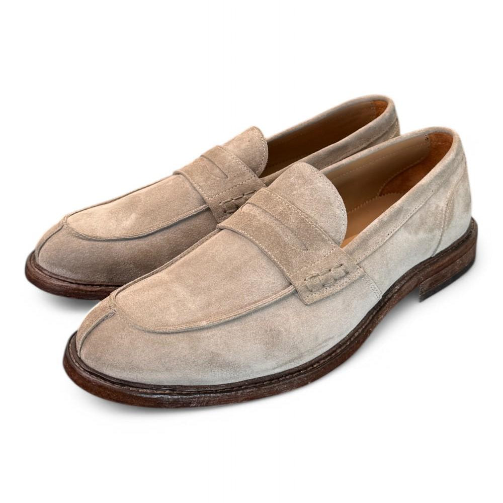 Mocassino suede beige Franco Fedele<BR/> 