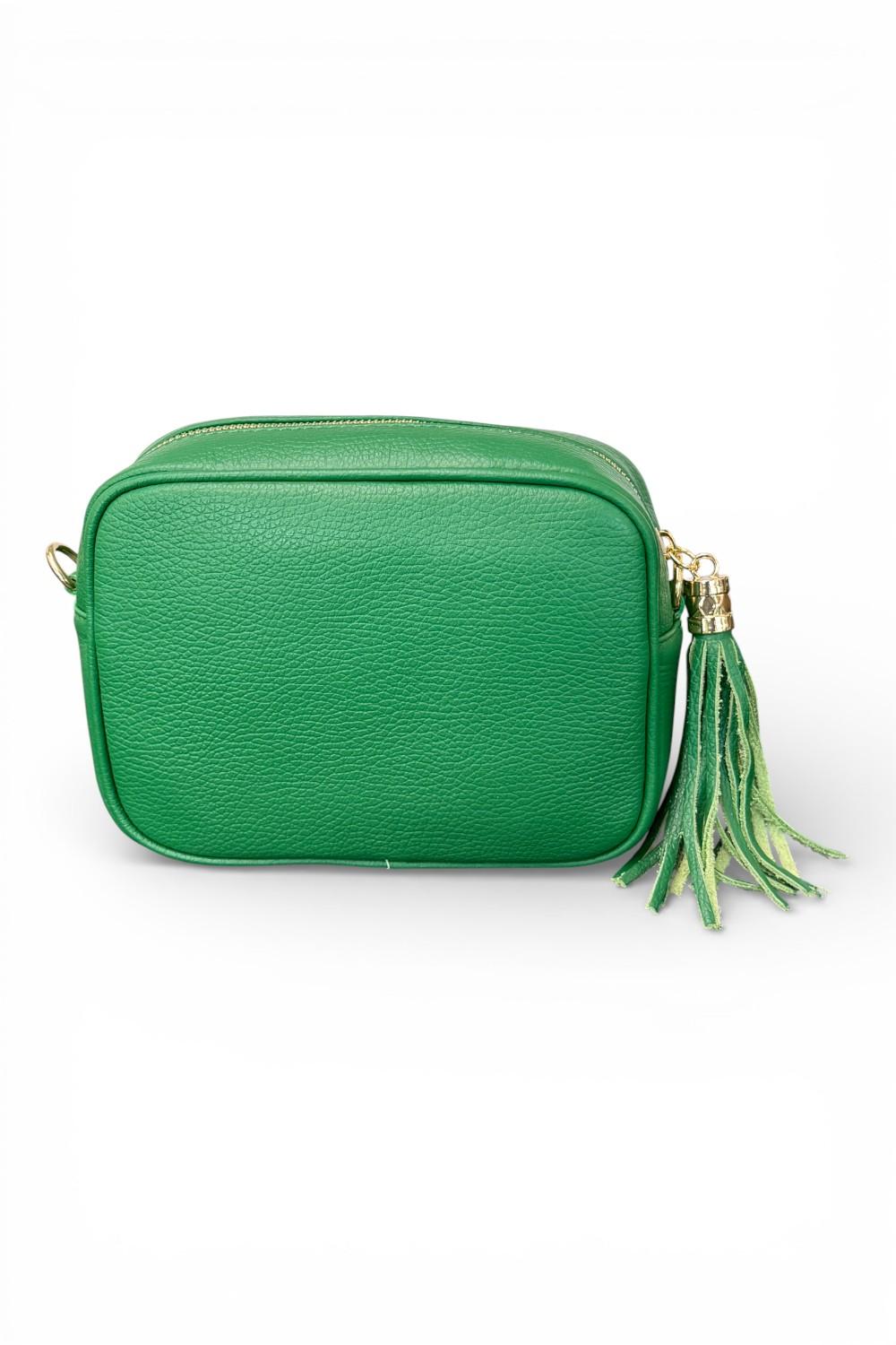 Borsina camera case pelle verde 