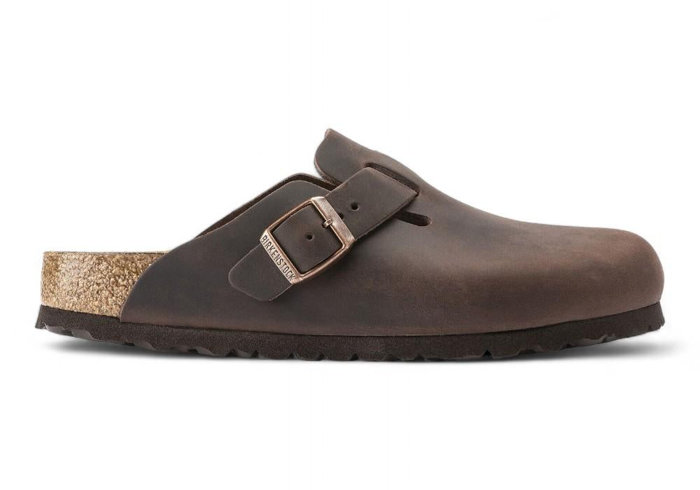 Sabot Boston Birkenstock Habana 860133 testa di moro uomo 