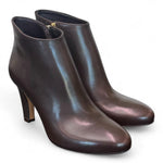 Stivaletto zip T80 pelle marrone Elisa Lanci<BR/> 