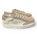 Allacciato uomo Panchic P01 pelle e camoscio bianco beige 