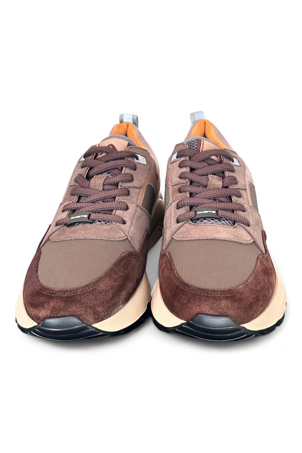 Sneaker extralight marrone e verde Ambitious 