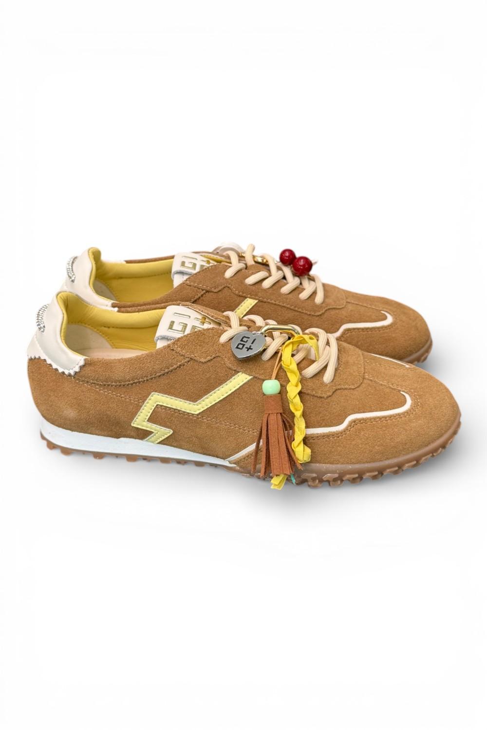 Sneaker Gioplus Cielo low suede cuoio 