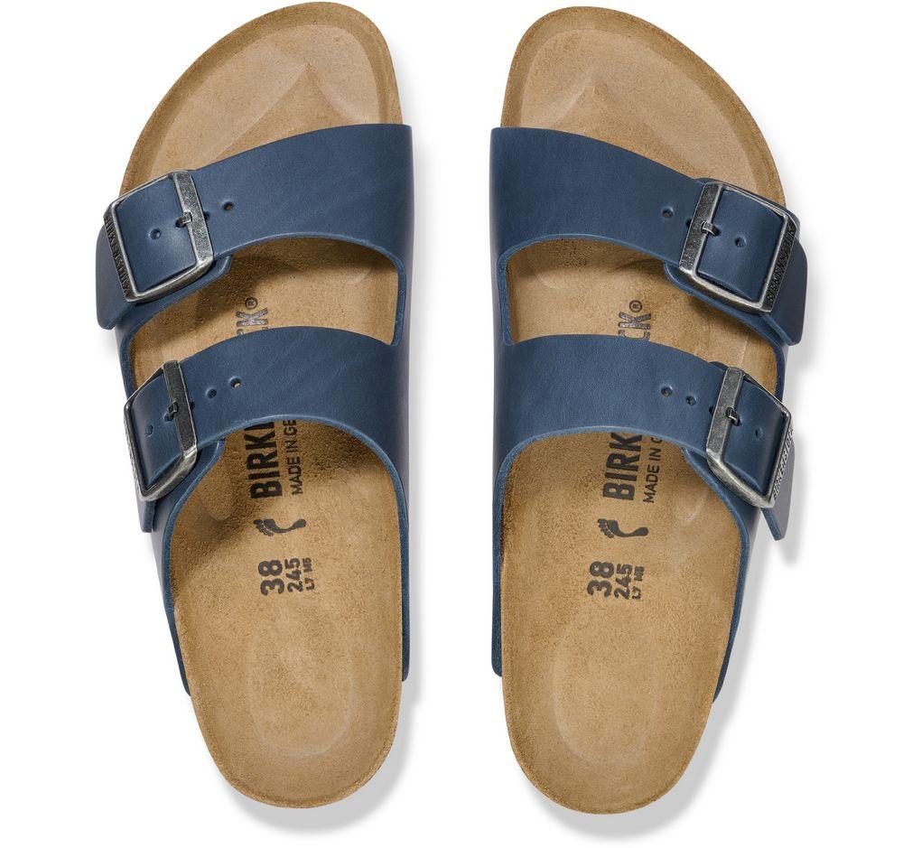 Ciabatta Arizona oiled leather blue Birkenstock uomo 1027072 