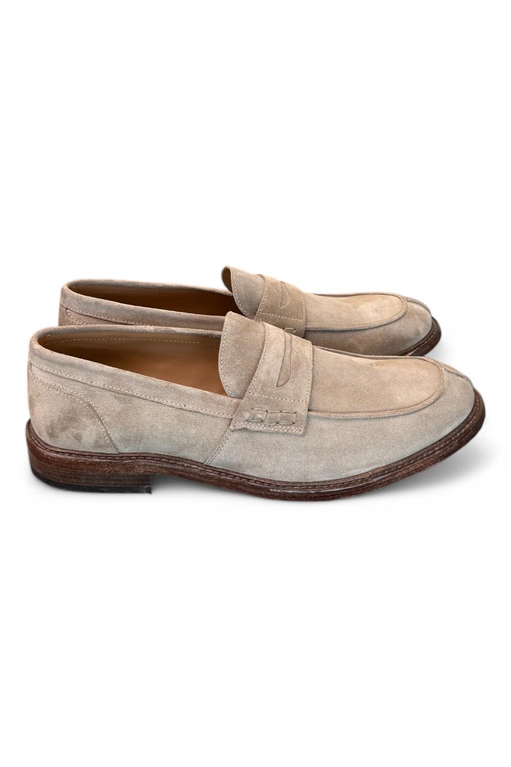 Mocassino suede beige Franco Fedele<BR/> 