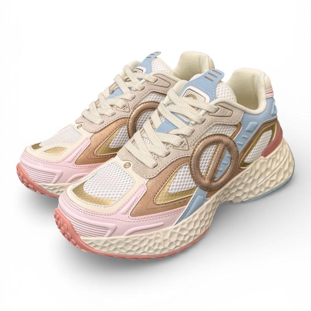 Sneaker donna No Name Carter 2.0 white pink sky gold 