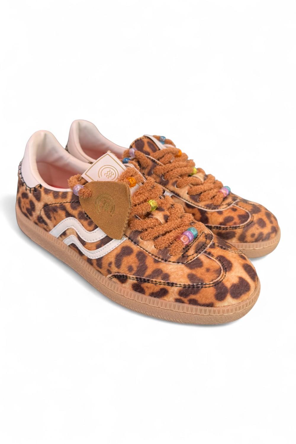 Sneaker donna low animalier Primabase <BR/> 