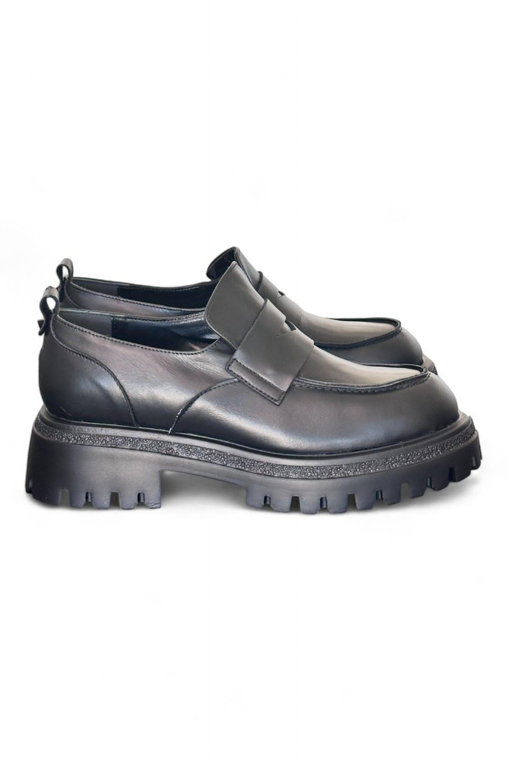 Mocassino donna nero tacco 40 Target<BR/> 