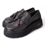 Mocassino donna pelle nera mappi Slash Cult 