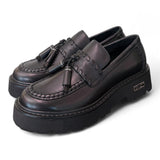 Mocassino donna pelle nera mappi Slash Cult 