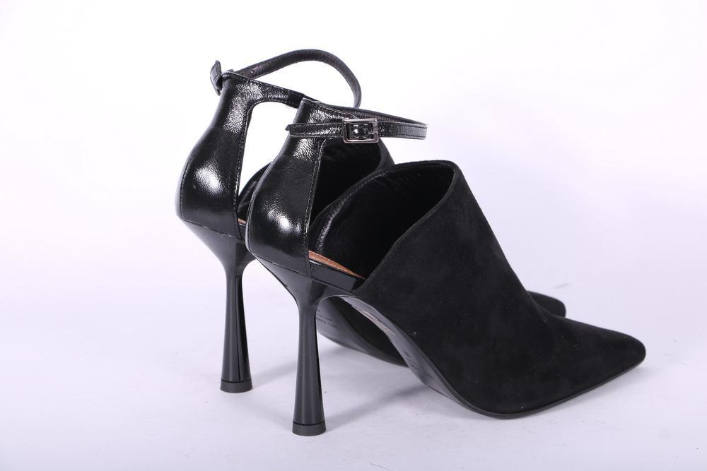Sabot top cintino nero tacco 90 Chantal 